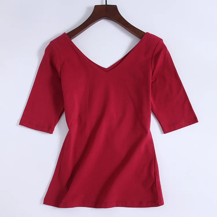 

Женская Однотонная рубашка с коротким рукавом, хлопковая облегающая футболка, Новая Серая