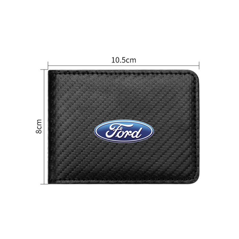 Carbon Fiber Auto Driver License Cover Car Driving Documents Case Credit Card Holder for Ford Fiesta ranger transit accessories images - 6