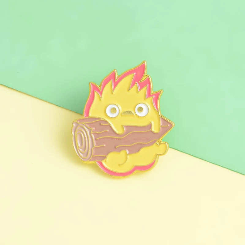Японский и Южно корейский аниме милый мультфильм пламя дерево эмаль pin животное