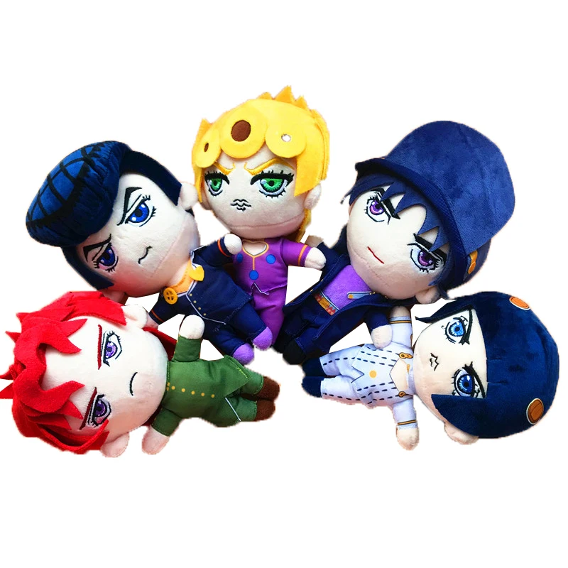 

20cm Anime JoJo's Bizarre Adventure Plushie Golden Wind Plush Toy Stuffed Doll Bucciarati Josuke Giovanna Noriaki Jotaro Gifts