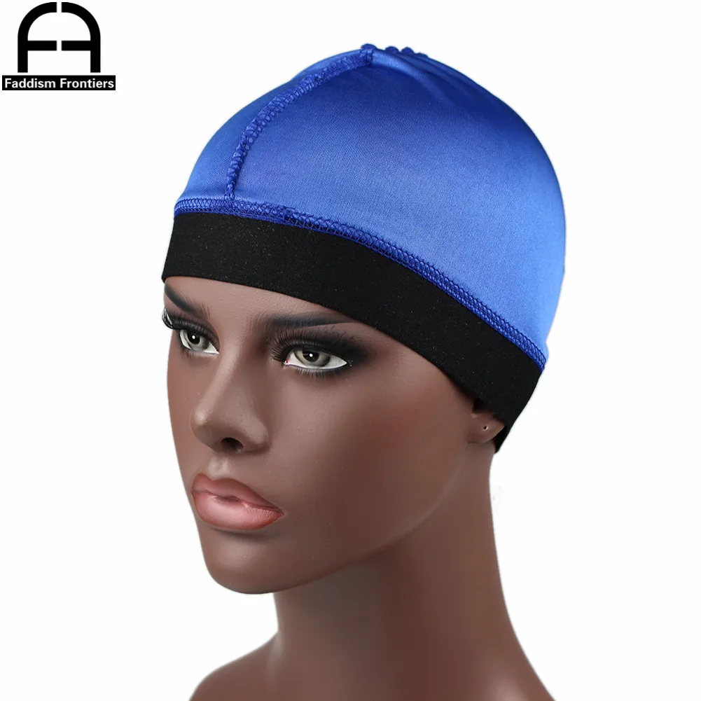 Fashion Men Silky Wave Cap with Elastic Band Silky Durag Bandanas For Men images - 6