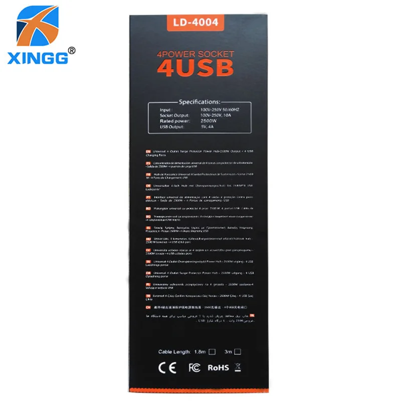 Умный дом электронный блок питания гнездо быстрой зарядки с 4 USB 4 розетки стандарт Великобритании Вилка Электрический провод-удлинитель 1,8 м удлинитель электрический