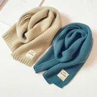 japanese style wool childrens scarf korean autumn winter fashion kids knitted scarf candy color baby boy girl warm bibs