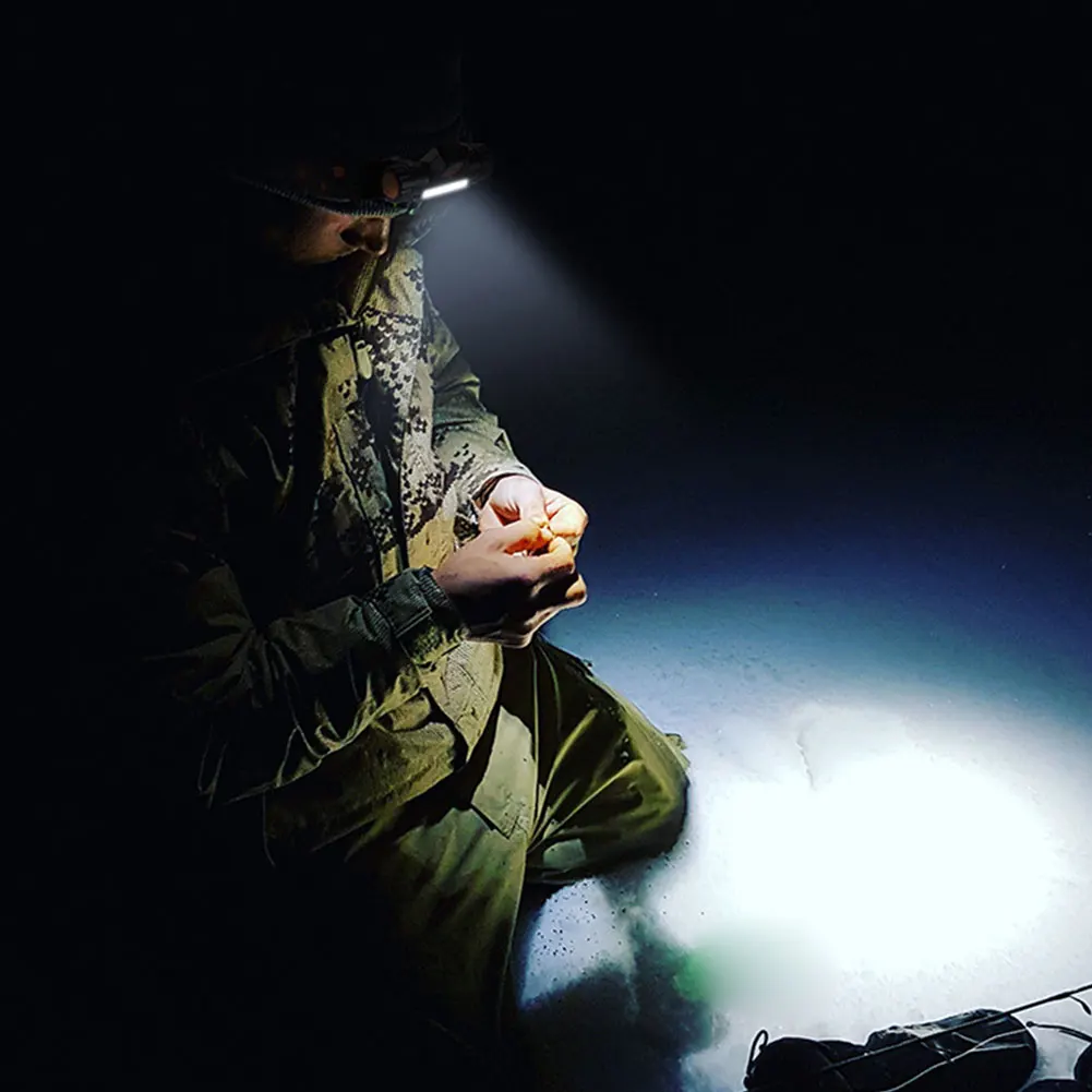 

Drop Shipping Portable Mini XPE+COB LED Headlamp USB Rechargeable Camping Head Lamp Fishing Headlight Flashlight Torch