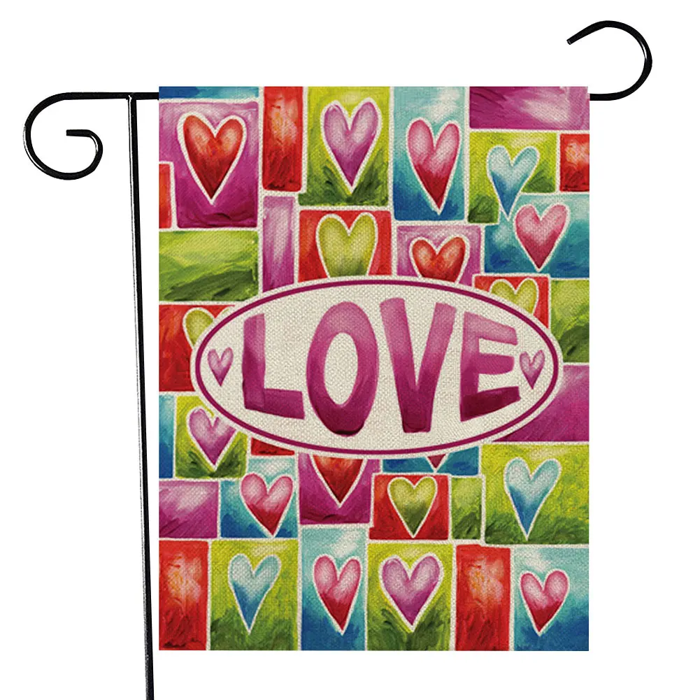 Реверсивный День Святого Валентина сад двор флаг фестиваль Вечеринка Любовь