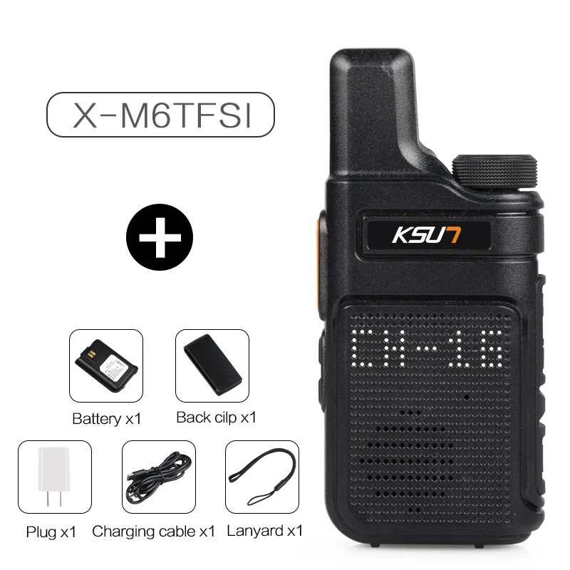 ksun m6 mini pmr 446 two way radio hf transceiver portable radio station usb charger walkie talkie 16 channel walkie talkie free global shipping