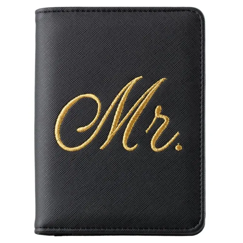 Унисекс чехол для паспорта держатель Mr Mrs свадьбы медового месяца кожа