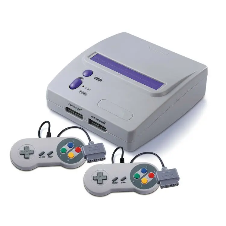 Новая ТВ Видео игровая консоль для Snes 16 бит игр с двумя Проводные джойстики S Video &