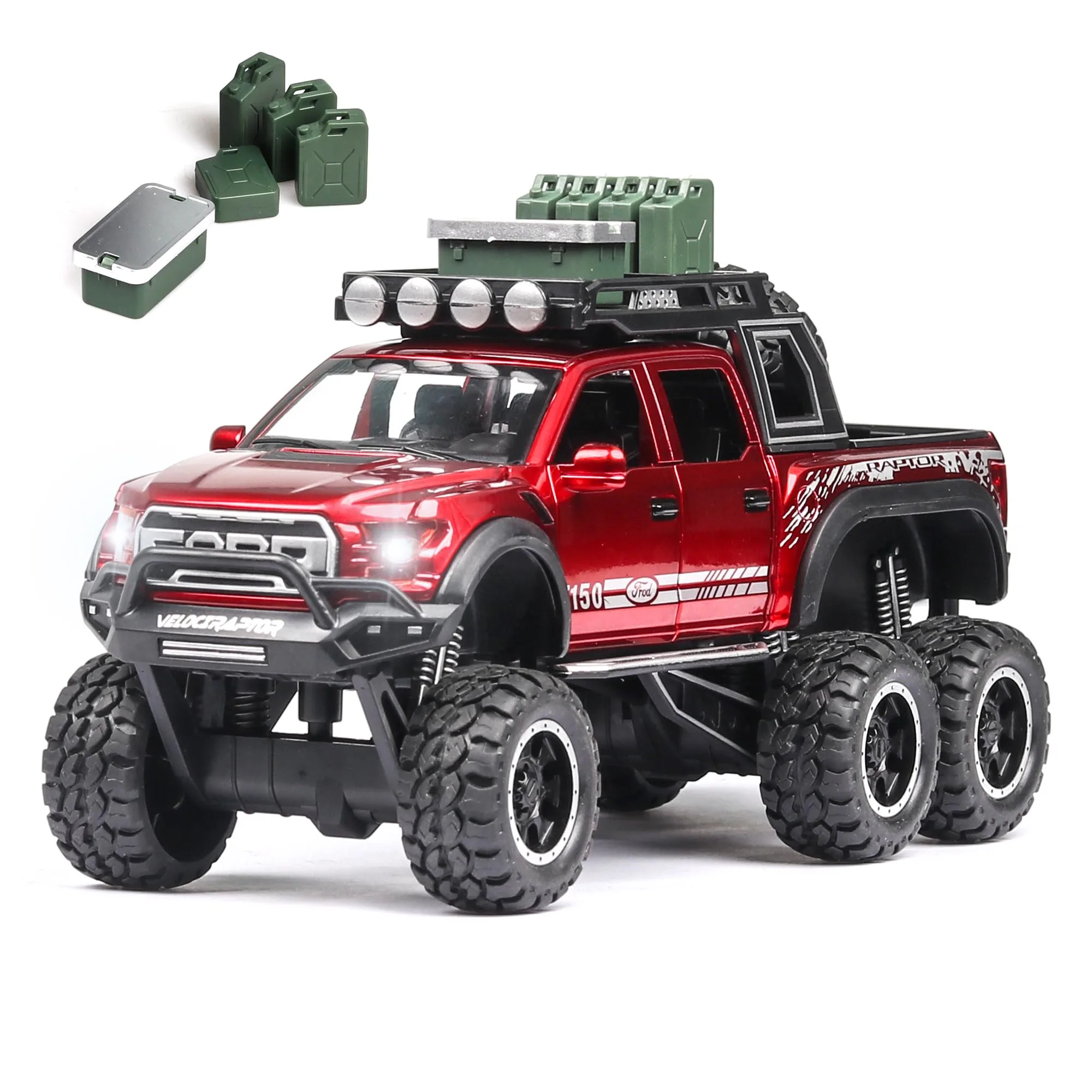 1:28 литье под давлением FORD RAPTOR f150 SUV металлическая модель автомобиля игрушечные колеса сплав автомобиль звук и светильник оттягивающийся автомобиль мальчик малыш игрушки vw модель