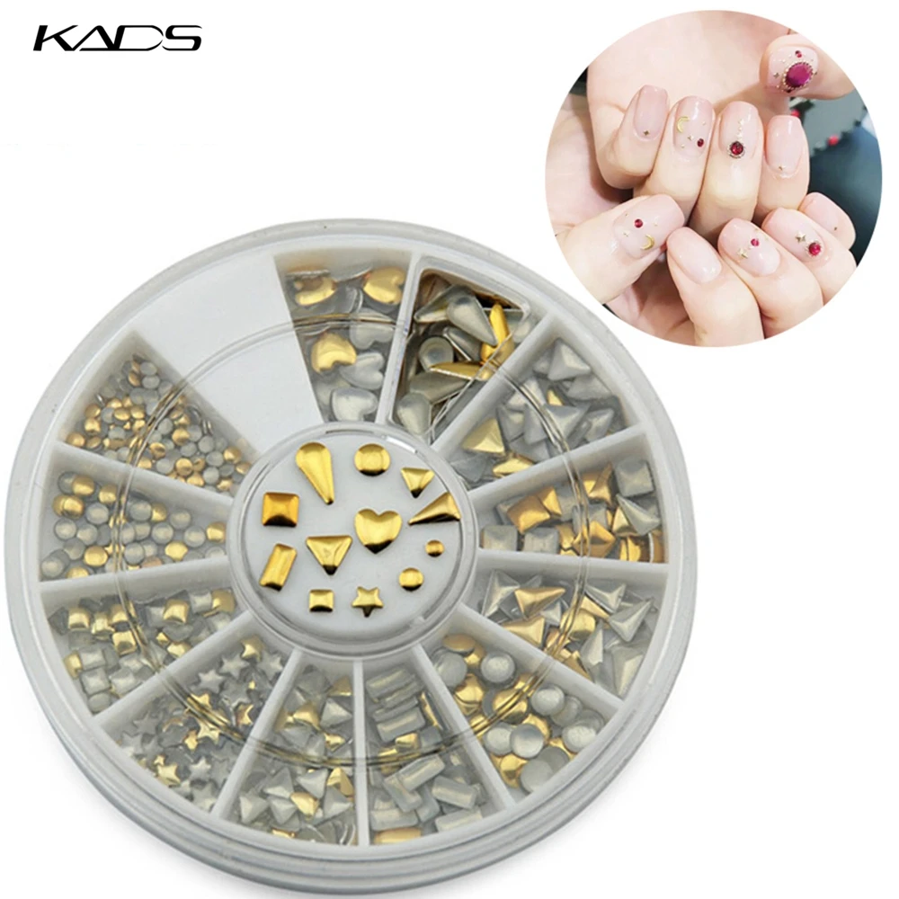 KADS ногтей металлик хлопья искусство украшения 3д аксессуары дизайн шику