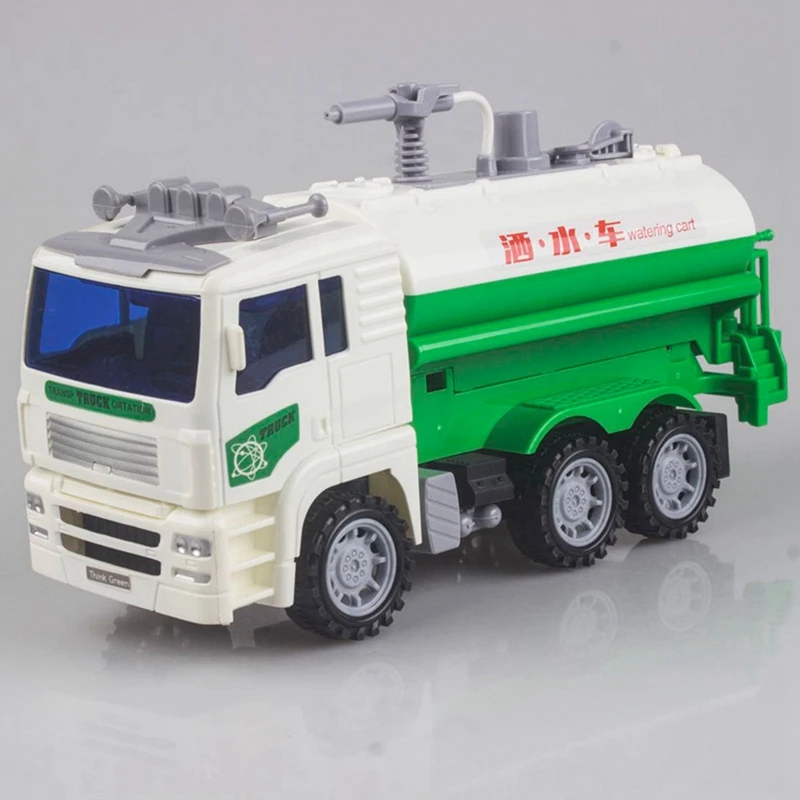 

2x Spray Water Truck Toy Fireman Fire Truck Police Car Music Light Educational Toys Boy Kids Toy Gift(C&B)