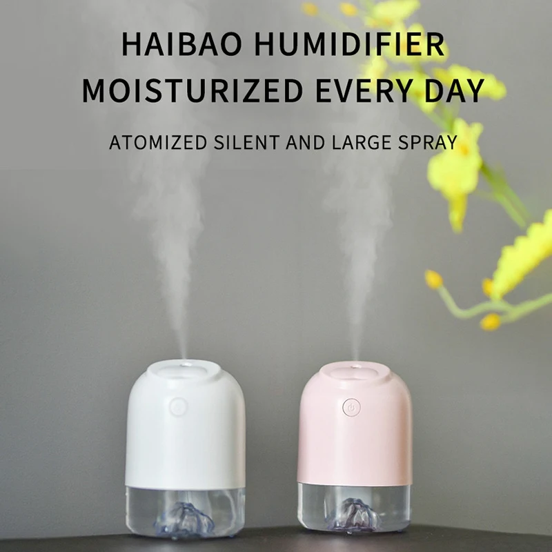 

250Ml Portable Mini Humidifier for Babies Office Humidifier USB Desktop Humidifier with Colorful Led Night Light