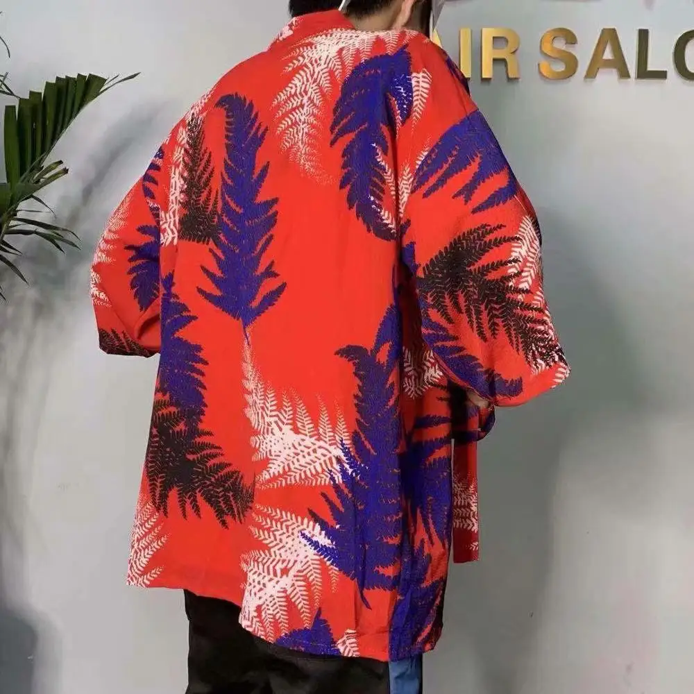 Yukata женский Кимоно Кардиган для мужчин традиционное японское кимоно унисекс
