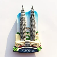 qiqipp malaysias capital kuala lumpur landmark twin tourism commemorative handicraft magnet refrigerator stickers