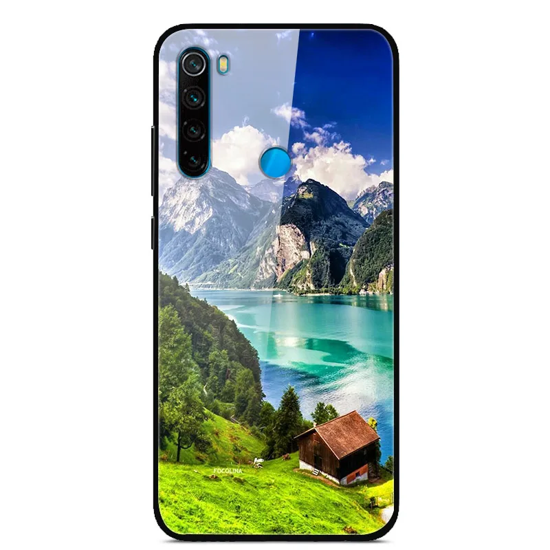 Для Xiaomi Redmi Note 8 чехол из закаленного стекла с печатным жестким чехлом для Xiaomi Redmi Note 8 Note8 чехол для Redmi Note 8 Pro Бампер - Цвет: 32