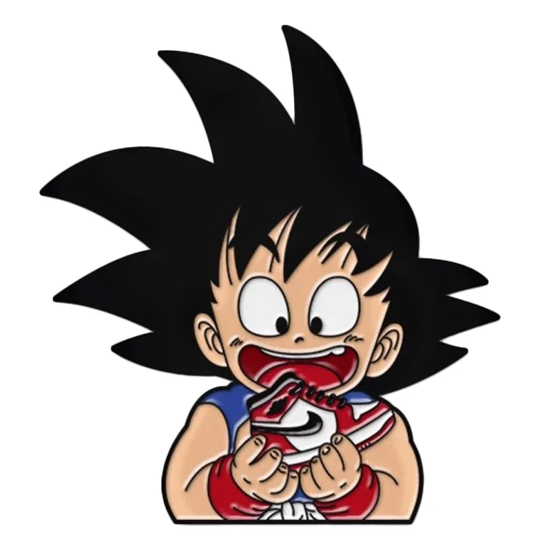 Эмалированная булавка Goten с рисунком обуви в японском стиле аниме детский значок
