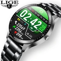 lige smart watch men fitness tracking heart rate blood pressure monitoring ip68 waterproof multi sports mode smartwatch steel