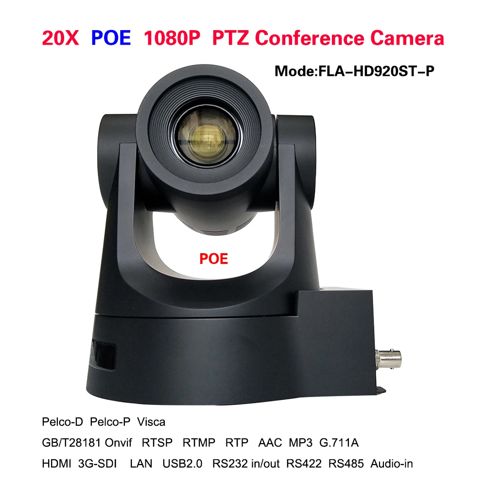 1080P60Fps 20X Zoom IP POE PTZ Video Conference Camera Live Streaming Broadcasting with HDMI SDI Outputs | Безопасность и защита