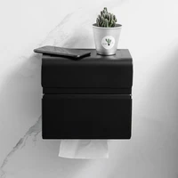 toilet paper holder black stainless steel bathroom roll paper wall mount mobile phone rack paper towel holder toilet tissue box