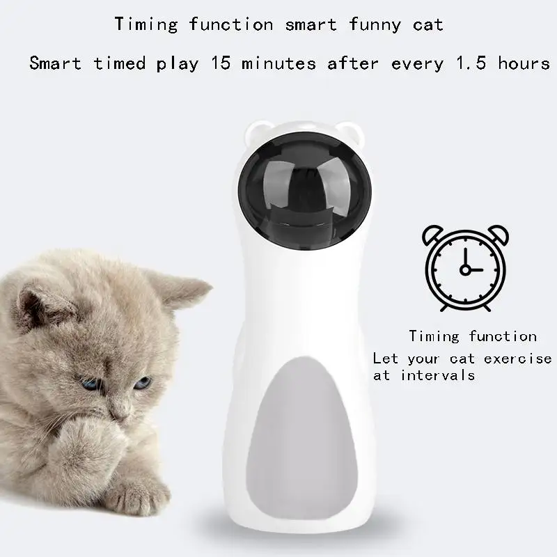 

New Pet Cat Toy Automatic LED Funny Red Light Interactive Funny Laser Smart Cat Exercise Toy White Teasing Toys Home Pet Product