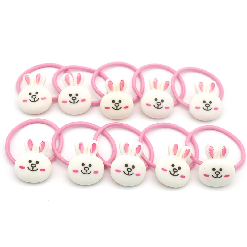 12pcs Rabbit Band A 12 шт., hello kitty, эластичные резинки для волос, заколки для волос, для девочек, конский хвост, резинки, милые резинки для волос, резинки, резинки, аксессуары для волос - Цвет: 12pcs Rabbit Band A