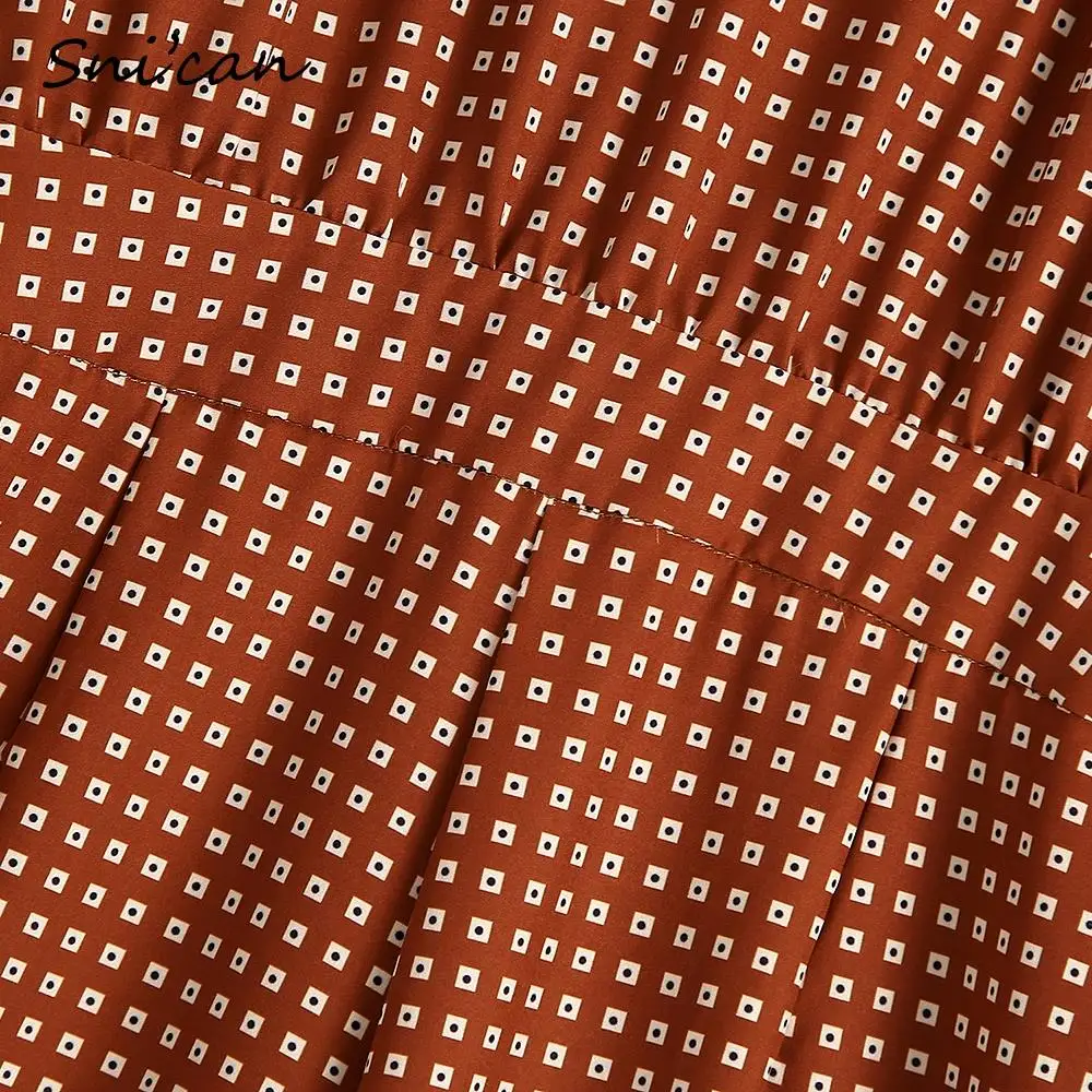 

Snican orange plaid long sleeve bodysuit casual women jumpsuit with long pants monos mujer elegante za 2020 spring tracksuit new