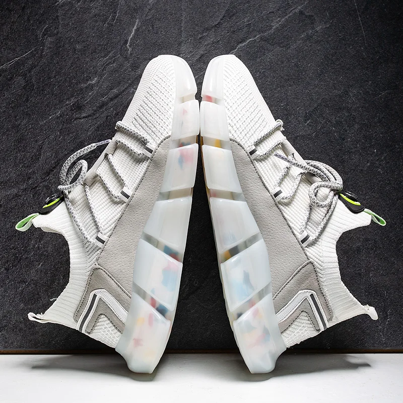 

2021 new sneakers men's shock absorption comfortable elastic breathable outdoor jogging summer sports shoes