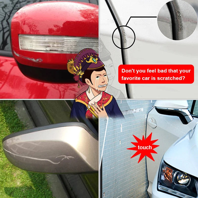 Резиновая защитная полоска-наклейка для предотвращения столкновений двери, края и зеркал заднего вида автомобиля Citroen C3 C4 C5 C2 Grand.