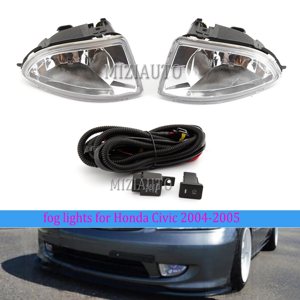 Передние противотуманные светильник ры для Honda Civic 2004 2005 передсветильник фары s 55