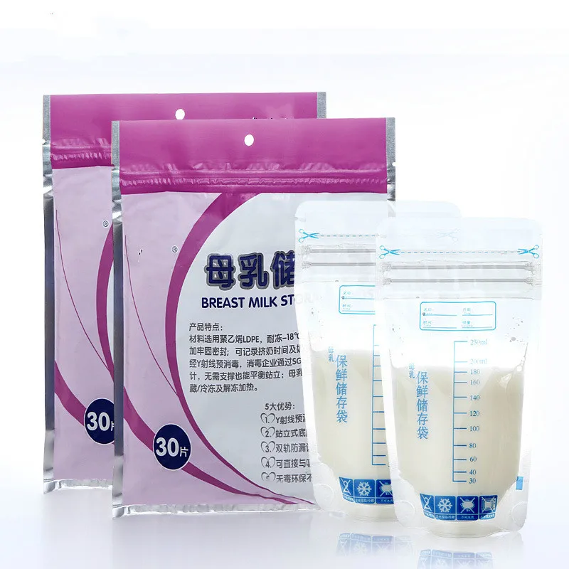 

Контейнер для детского питания 30 шт., 250 мл, пакеты с морозильной камерой для мам, детских продуктов, безопасные пакеты для хранения пакет для...