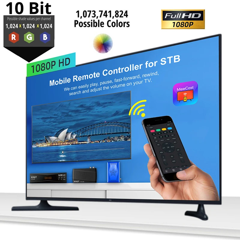 Европа Цифровой 10Bit декодер Dvb T2 тюнер Dvbt2 Hevc H265 палка универсальный пульт