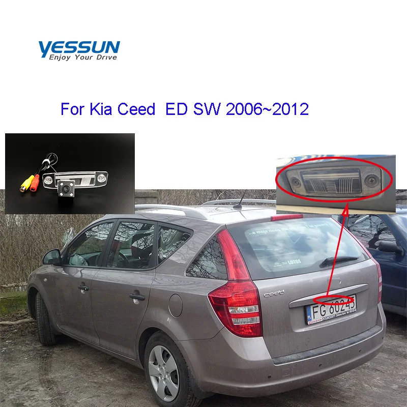 Камера заднего вида Yessun для Kia ceed SW ED 2006 2007 2008 2009 2010 2011 2012 резервная камера