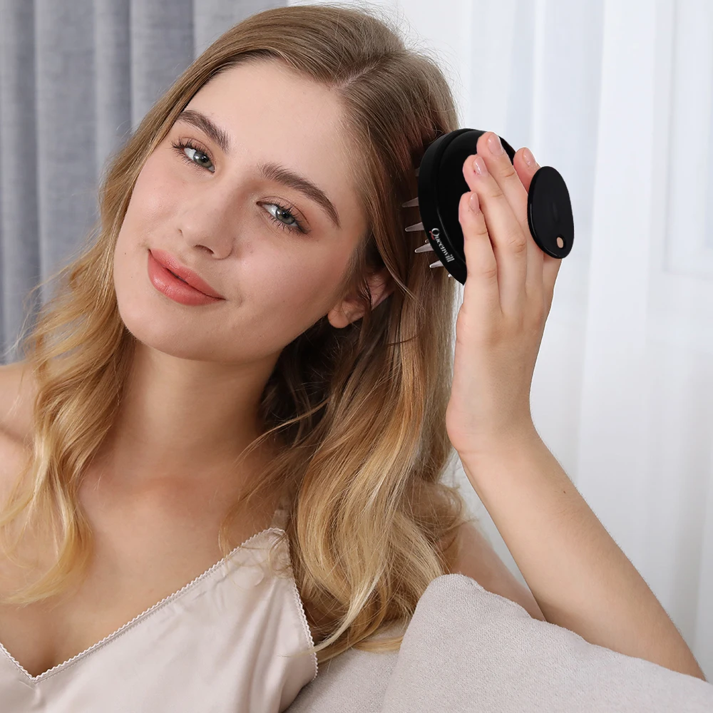 

Electric hair massager Silicone shampoo scalp massage comb bath massage brush scalp massager hair shower brush comb care tool