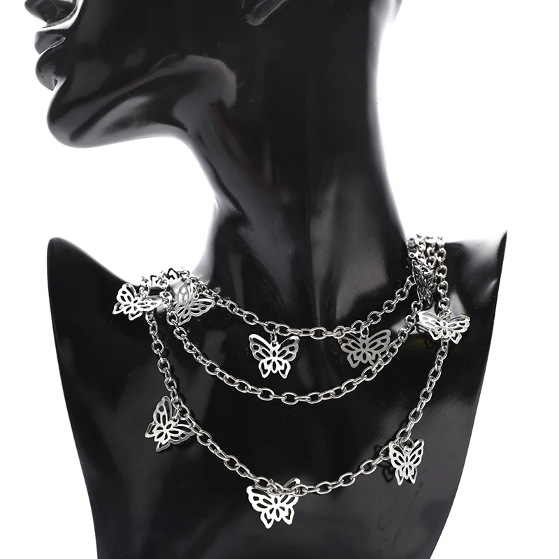 

Новинка! Женская двухслойная металлическая цепочка в стиле хип-хоп