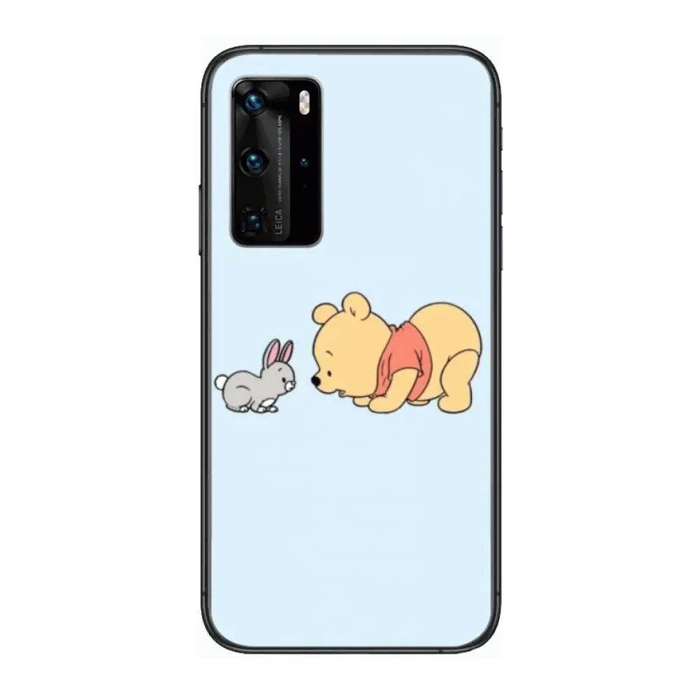 

Winnie Pooh Bear Phone Case For Huawei P 40 30 20 10 9 8 Lite E Pro Plus Black Etui Coque Painting Hoesjes comic fashion