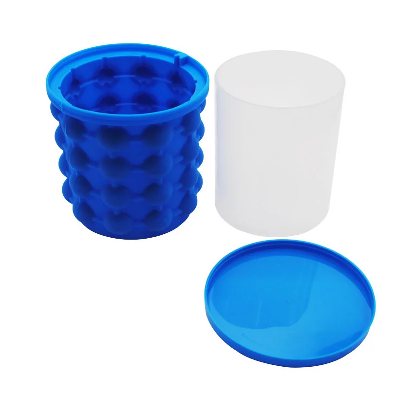 Amazon Горячая продажа Дешевые синие силиконовые вино льда ведро с крышкой|Ведра и