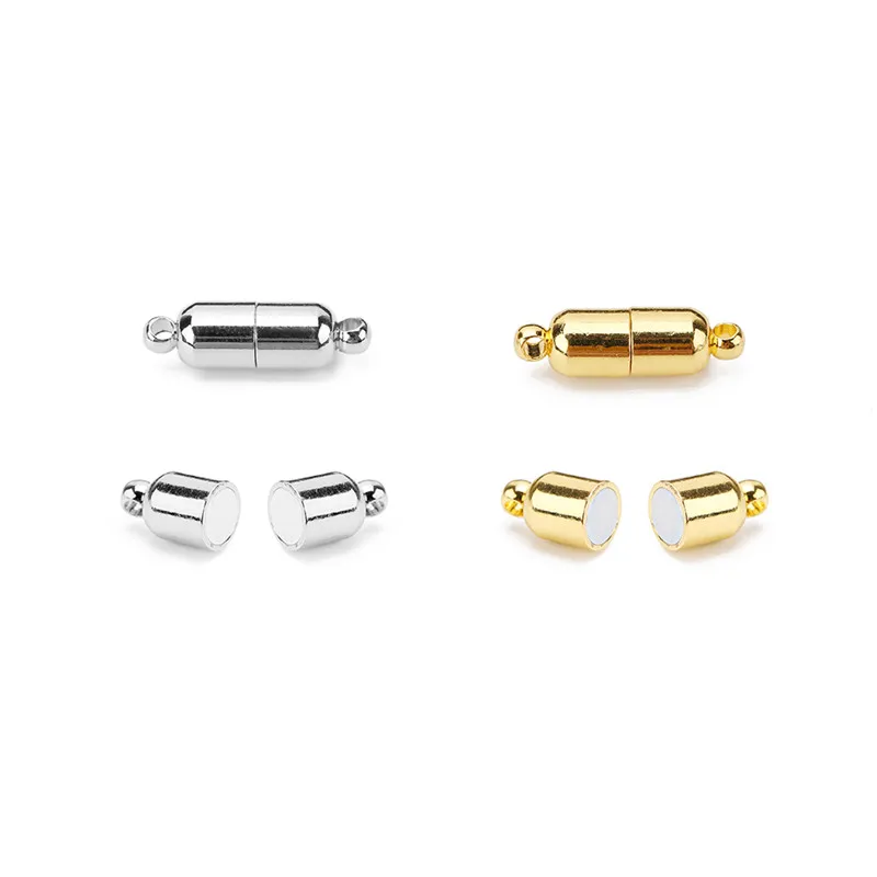 

Концевые соединители из меди сильная Магнитная застежка, 5 комплектов, шнур золотого цвета, магнитные застежки для ювелирных изделий, ожере...