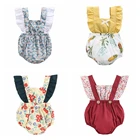 Sanlutozцветы для маленьких девочек s боди нарядная летняя одежда для девочек; Детская одежда из хлопка для новорожденных, боди для маленьких девочек