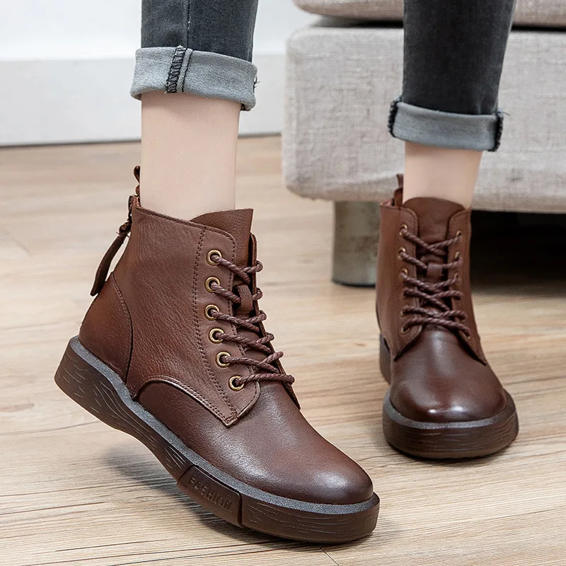 

Women New Boots Winter Brand Woman Shoes Party Breathable Platform Boots Large Round Boot Female Footwear Ladies Shoes