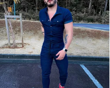 

Summer Men's Ripped Suit Large Size Solid Single Breasted Pocket Simple Casual Stretchy Breathable Male Connection Clothes