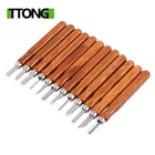 12 шт.лот гравюра резак набор ножей ручная резьба по дереву долота для деревообработки глины воск инструменты для ручной работы по дереву долото оптовая продажа