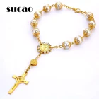 Браслеты, 7 Nudos Y Medalla De San Benito De Bebe Plata Mujer Nursia 19ua Miguel Arcangel, Комплект браслетов