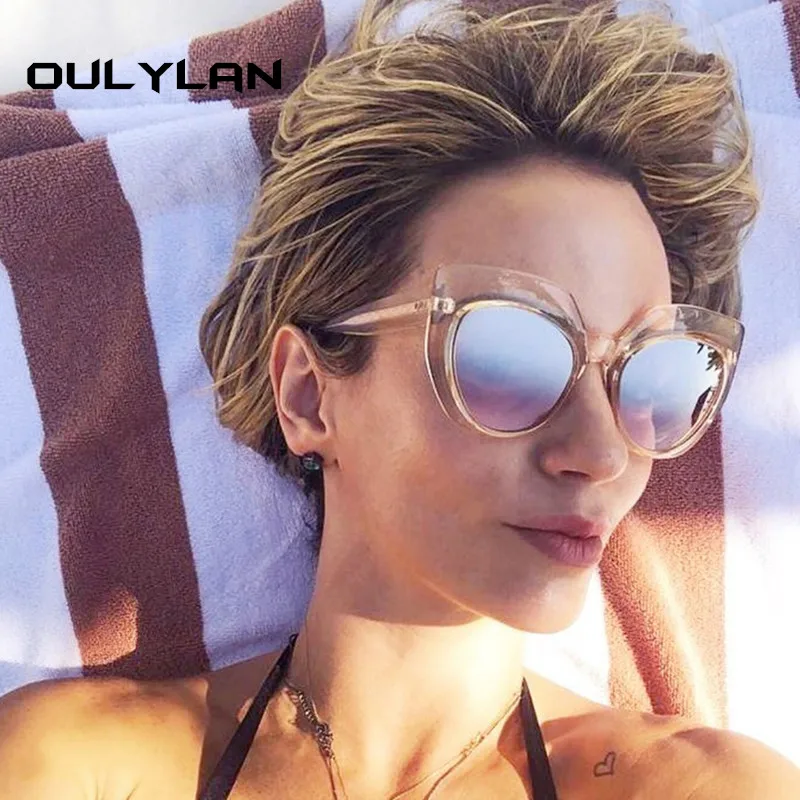 Пикантные солнцезащитные очки кошачий глаз Oulylan женские брендовые дизайнерские