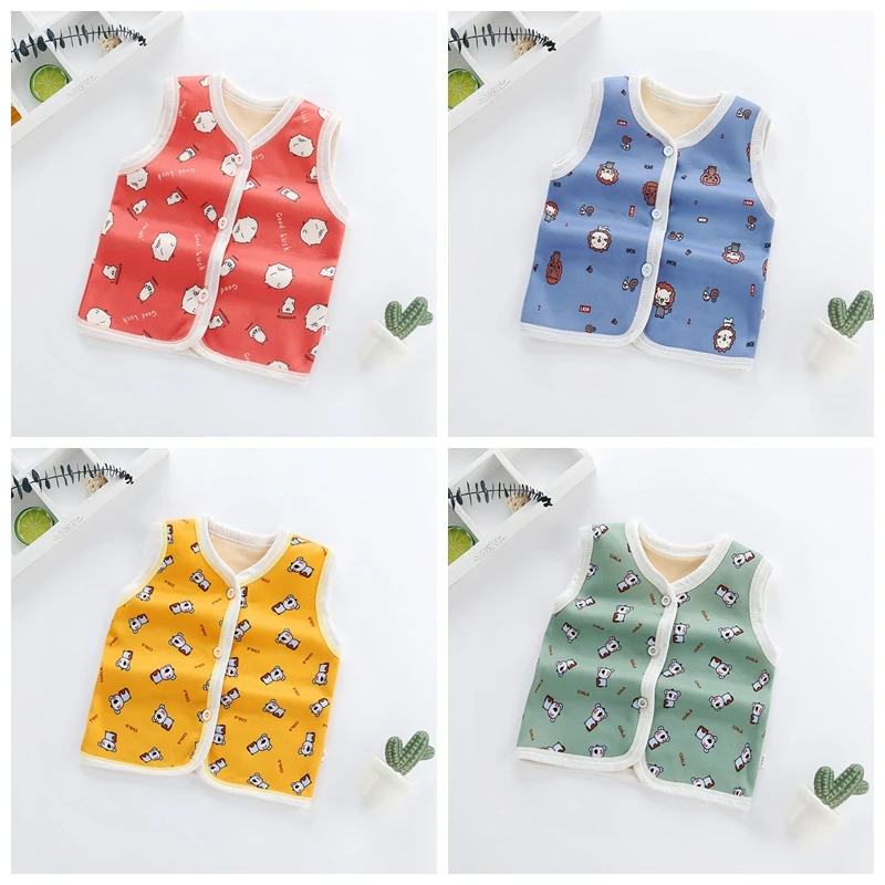 От 0 до 6 лет весенне осенние детские жилеты модный жилет для мальчиков и девочек