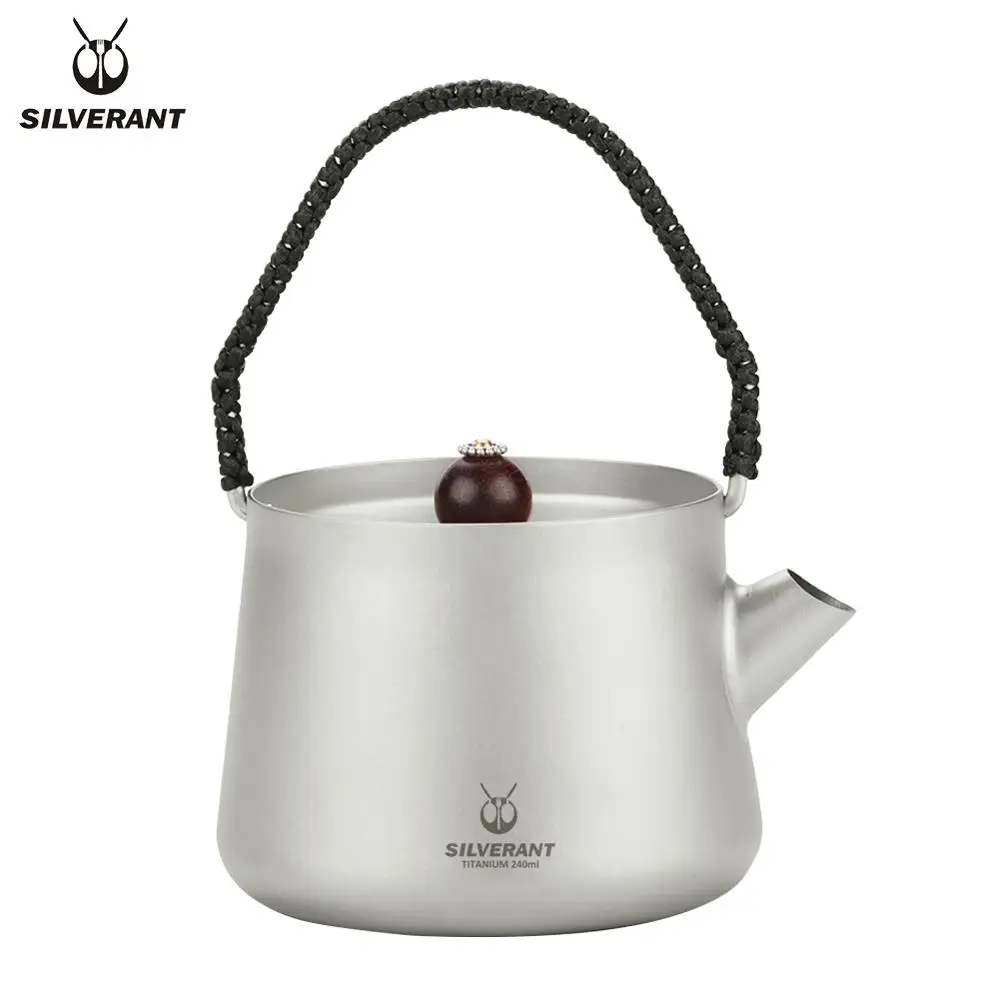 Чайный мини чайник Silverant из чистого титана с фильтром 240 мл мультипроигрыватель
