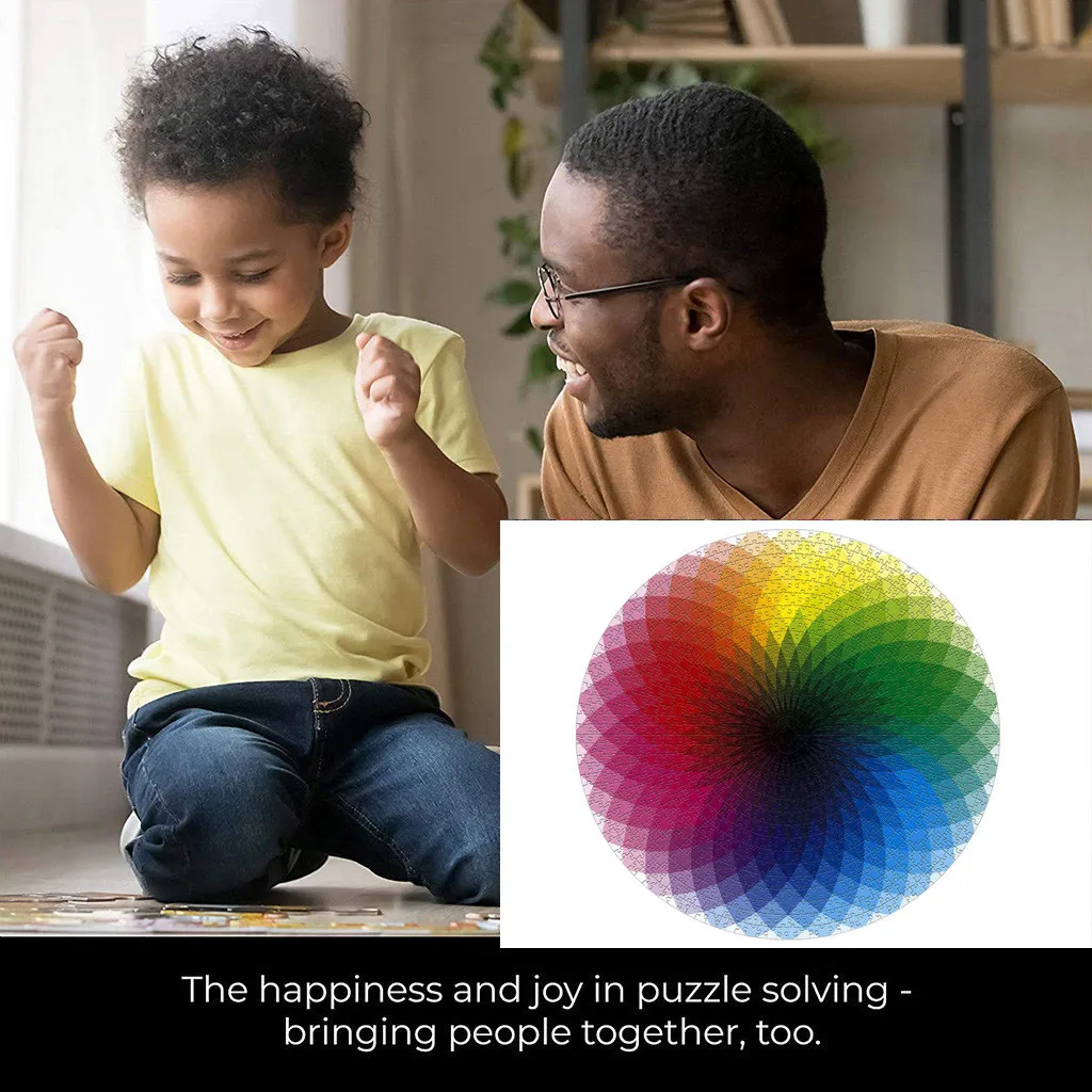 

Jigsaws Puzzle 1000 Piece Colorful Rainbow geometric pattern Puzzle Game Adults children kid educational Interesting toy set New