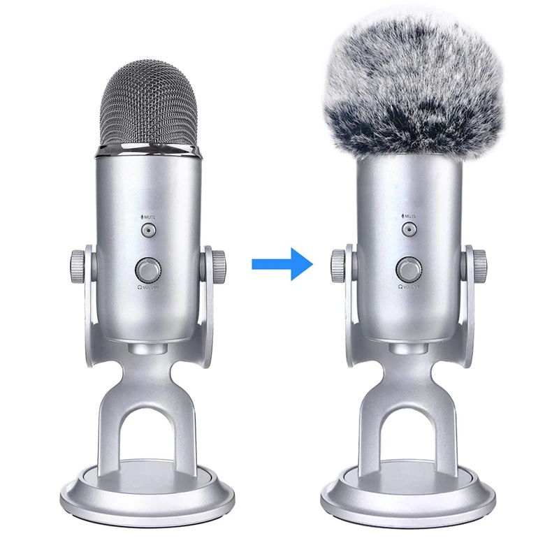 Меховой фильтр для ветрового стекла Blue Yeti Pro конденсаторный Usb-микрофон |