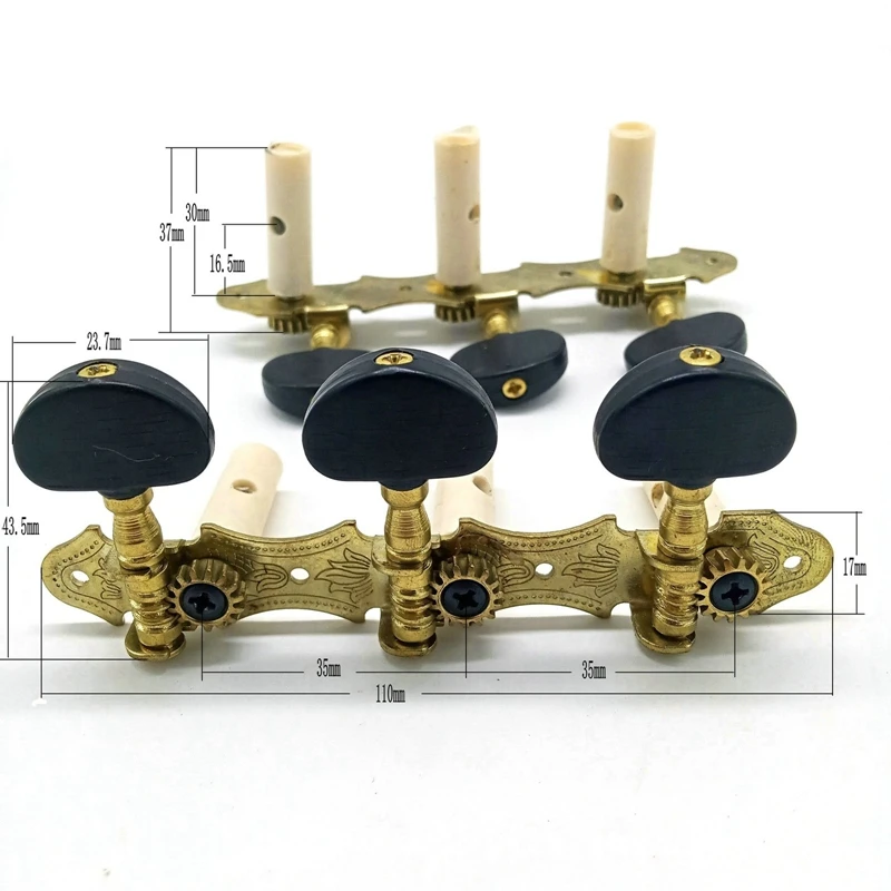 

Left Right Classical Guitar String Tuning Pegs Machine Heads Tuners Keys 3L3R Professional Guitar Accessories