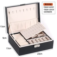 jewelry box with lock hand jewelry wooden simple earrings large capacity heart shaped jewelry storage box