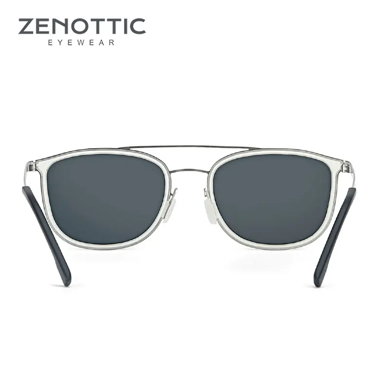 ZENOTTIC солнцезащитные очки Polaroid, мужские очки из сплава, квадратные UV400 Солнцезащитные очки, светильник, женские зеркальные поляризованные очки, новинка BT6301